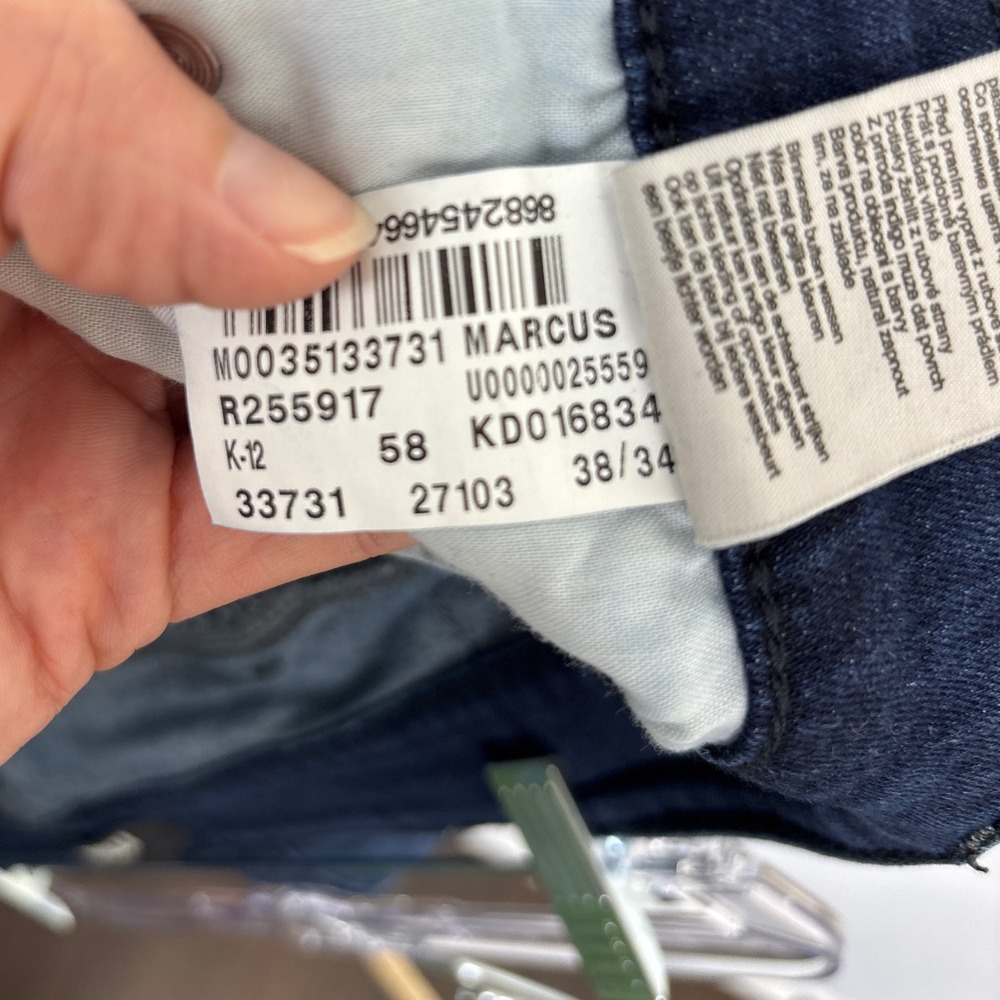 Mavi Marcus Men's Jeans 38x34 Dark Wash Slim Straight Classic Modern Denim - Picture 12 of 16